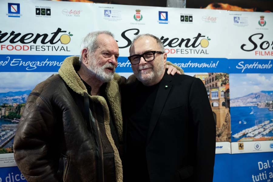 Il regista Terry Gilliam e lo chef Don Alfonso Iaccarino